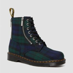 Dr. Martens 1460 Zip Tartan Lace Up Boots